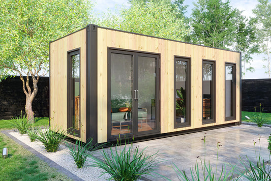 CONTENITORE PREFABBRICATO PER UFFICIO GIARDINO “GARDEN OFFICE V1” 13,2M²