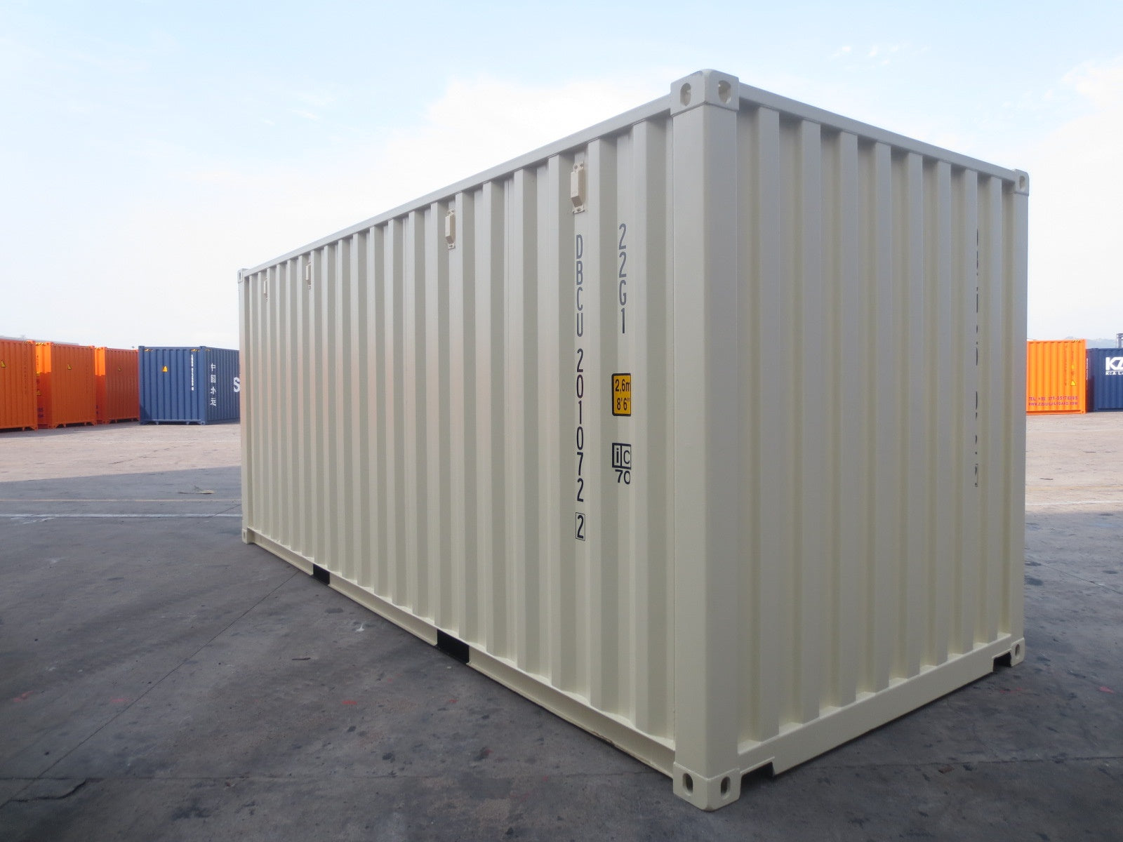 Container 20 Piedi Crema Bianco 1° Viaggio (Nuovo)